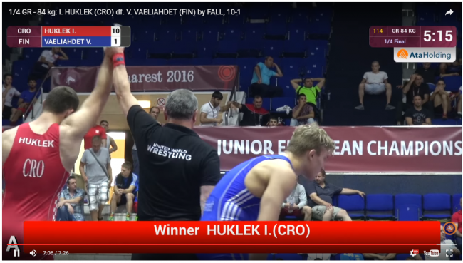 Ivan Huklek vs FIN 2016